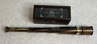 Vintage Telescope To Her Majesty Royal Navy A  Maspoli London - 1915 wooden Box