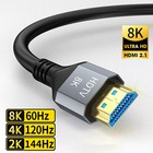 Hdmi Cable 8k 2 1 Ultra High Speed 48gbps Uhd Gold Ps4 Ps5 Xbox Virgin Hdtv Lot
