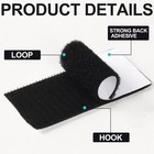 12 Sets 2x4 Inch Hook And Loop Strips With Adhesive - Double Sided Tape Heavy   