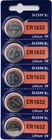5pc New Sony murata Cr1632 Dl1632 Lithium 3v Watch Battery - Ships From Ca