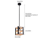 Farmhouse Pendant Lamp Metal  wood Cage Attic Dinning Room Ceiling Light Fixture