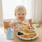 Pandaear 6-in-1 Stainless Steel Baby Feeding Set   Divided Suction Plate  Bowl 