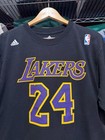 Adidas Los Angeles Lakers Kobe Bryant 24 Black Graphic Jersey T-shirt Men   s L