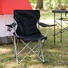 Ozark Trail Basic Quad Folding Camp Chair With Cup Holder  Black  Adult