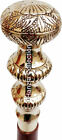 Vintage Style Nautical Brass Handle Designer Cane Antique Wooden Walking Stick