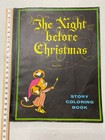 Vintage The Night Before Christmas 1974 Giant Story Coloring Book  22x17 Rare 