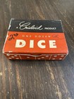 Crisloid Vintage Dice Green Translucent 5 8 Inches Made In Usa Set Of 12