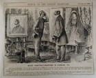 Punch Cartoon 1884 Antique Original Rare Vhtf Etch Fashion Artist Humour 51