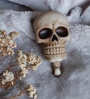 Skull Key Holder Hook Wall Mount Statue Fairy Sculpture Figurine Home Decor Gift