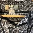 1990s City Streets Shirt Mens Large Black White Button Heavy Cotton Vintage Y2k