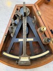 Antique C  1890 German Heinrich Petersen Sailing Ship Nautical Sextant With Case
