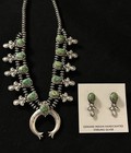 Navajo Sterling And Sonoran Gold Squash Blossom Necklace Set By Adrienne Gordon 