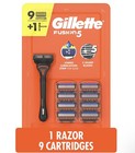Gillette Fusion 5 Razor Plus 9 Refill Cartridges Blade New Sealed