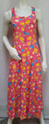 Vintage 80 90 s Carol Anderson Pink Floral Rayon Button Front Dress - Size S m