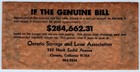 Bank Of United States  1000 Bill Novelty Reprint Ontario  Ca Savings   Loan Nn