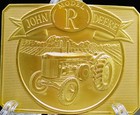 John Deere Model R Tractor Farming Agriculture Gold Plate Vintage Belt Buckle