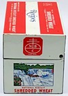 Vintage 1973 Nabisco Shredded Wheat Recipe Tin Hinged Box