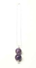Purple black Retro Acrylic Bead Pendant Necklace earrings Set