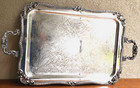 Late 19th Century Antique Extra Large Fabulous Very Ornate Silver On Copper Serv