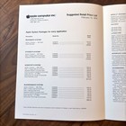 Apple Computer Print February 1979 Suggested Retail Price List Vintage Mint