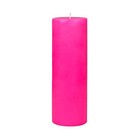 Pillar Candle  3 By 9-inch  Hot Pink 