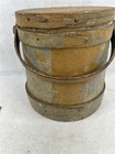 Antique Firkin Bucket Painted Wooden  Grungy 10 High  Original  Early 1800