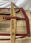 Flexible Flyer Iii Vintage Wooden Sled Red Steel Runners 41 Inch Snow Sled