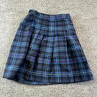 French Toast Scooter Skirt Girls 16 Navy Plaid Adjustable Waist Pleated Uniform