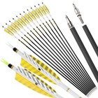 28-32  Pure Carbon Arrows Sp300-800 6 2mm Archery 4  Turkey Feathers Bow Hunting