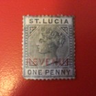 Qv Super British Commonwealth Stamp  St Lucia Revenue 1d Undated       