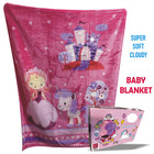 100  Polyester Knitted Warm Plush Baby Blanket Soft And Comfortable With Embroid