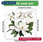 12 Sheets Vintage Flowers Rub On Transfers For Window White Magnolia Rub On Tran