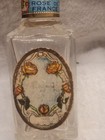 Rose De France Perfume Bottle W Original Labels  Stopper Fancy Colorful Empty 