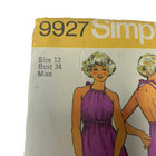 Vintage 70s Simplicity 9927 Pattern Misses 8-16 Summer Dress Two Lengths Uncut