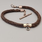 Antique Mourning Watch Chain Victorian Brown Hair Braided Gold Filled Fb 12 