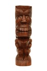 Hand Carved 12  Tribal Tiki Totem Statue  Wooden Figurine  Suar Wood Decor Accen