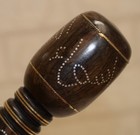 Ebony Wood Walking Cane With 99 Names Of Allah  Handmade Islamic Inlaid Cane