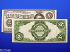 Reproduction  5 1891 Silver Certificate Note Us Paper Money Currency Copy