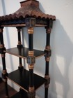 Chinese Chinoiserie Pagoda Style Curio Wall Shelf 