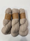 3 Hanks Plymouth Homestead  Wool Yarn Oatmeal Heather Col 6  Lot 3693 Aran Wt
