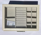 Vlando Jewelry Box For Women  Glass Lid 3 Drawer Organizer Mothers Day Gift