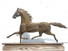 Antique 19th C Patinated Running Horse Equestrian Weathervane Rustic Sculpture