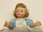 Vintage Madame Alexander 8  Doll Light Blue Dress Blonde Hair Blue Eyes Clean