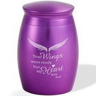 Lines Arte Mini Keepsake Urn For Adult Ashes Small  Purple