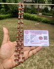 925 Silver   Lab Certified Natural 5 Mukhi Rudraksha Mala Rosary 54 1 Beads
