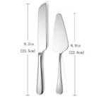Wedding Cake Knife And Server Set  2pcs Stainless Steel Cake Cutting Set  Silver