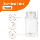 100 Pcs 20ml  5 Dram  Clear Small Liquid Sample Glass Vials With Screw Caps     