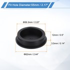 Silicone Hole Plugs Round Rubber Stopper For 55mm 2 17  Hole Black