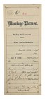 Antique 1910 Marriage License Certificate Clay County Texas Embossed Seal