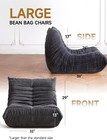 Large Bean Bag Chairs For Adults memory Foam Lounge Chair soft Corduroy Big Bean